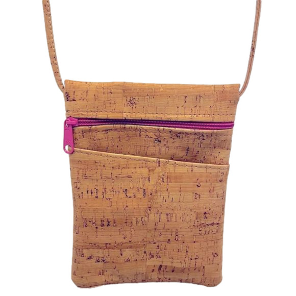 Natalie Therese Crossbody Cork Bag and Matching Keychain Change Pouch NWOT - Picture 2 of 8